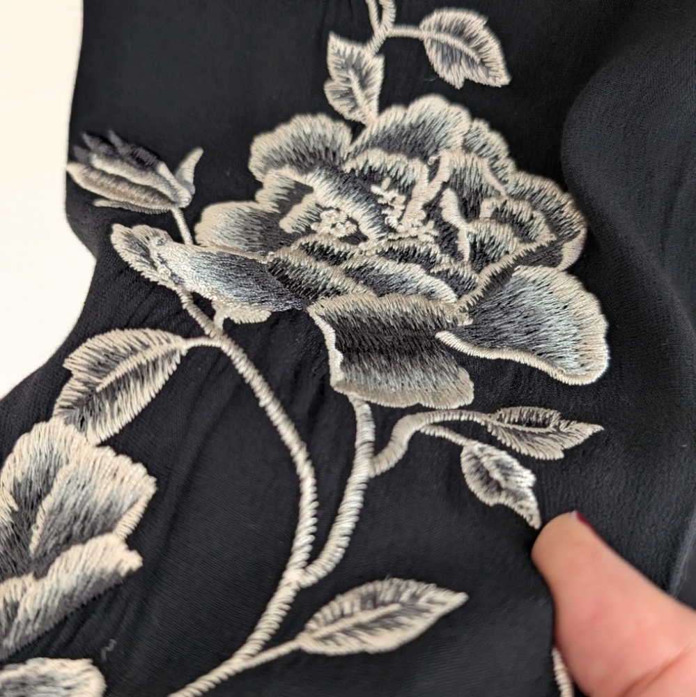 Anthropologie HD In Paris‎ Tal Jumpsuit Floral Embroidered Rose Size 4 - Picture 5 of 9